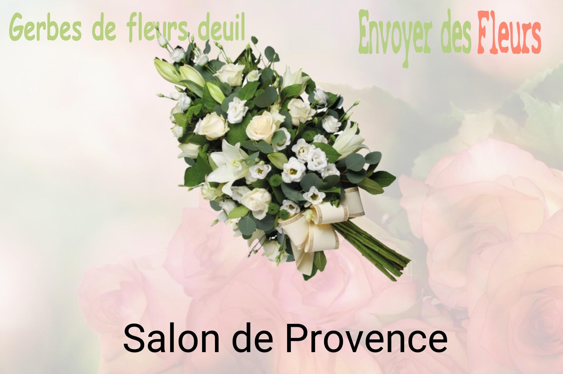 Gerbe de fleurs de deuil livrée à Salon-de-Provence